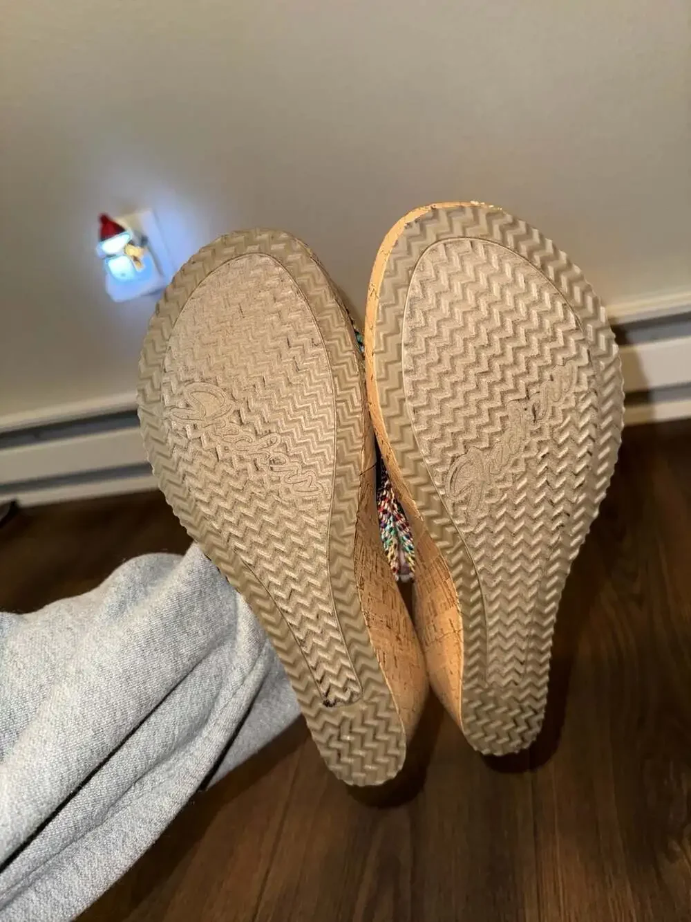 Skechers Cali Beverlee Rainbow Woven Wedge Sandals Size 9